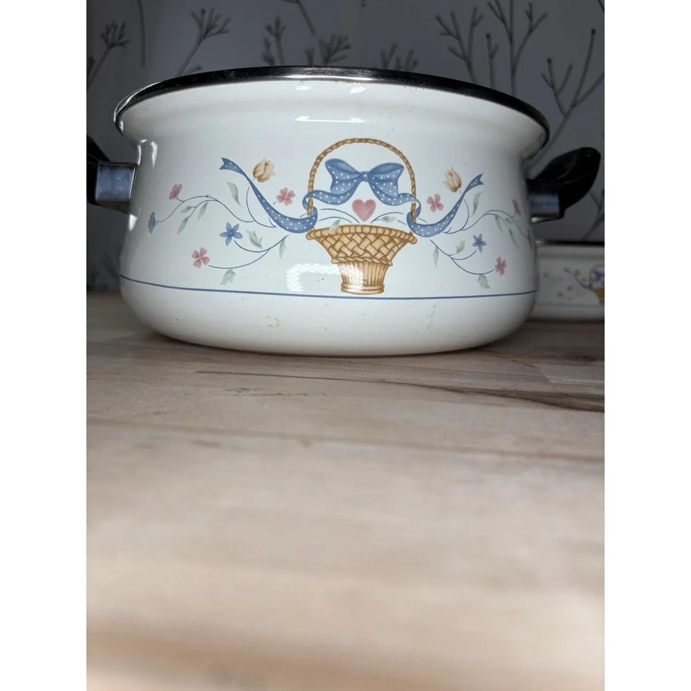 VTG Enamel Floral 8.75